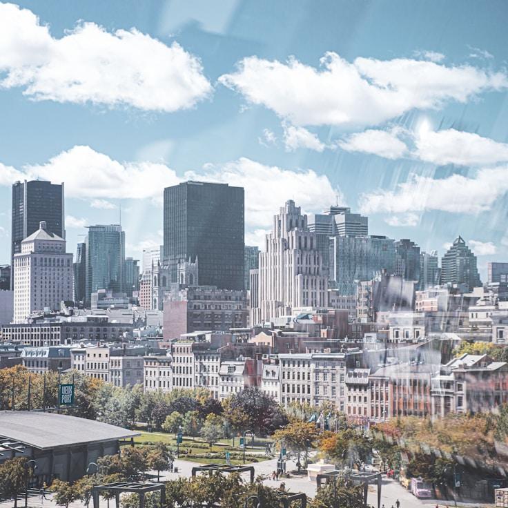 City skyline in Mountain View, United States